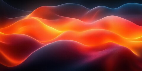 Obraz premium Abstract Gradient Background with Deep Black and Vibrant Orange Soft Light Effect
