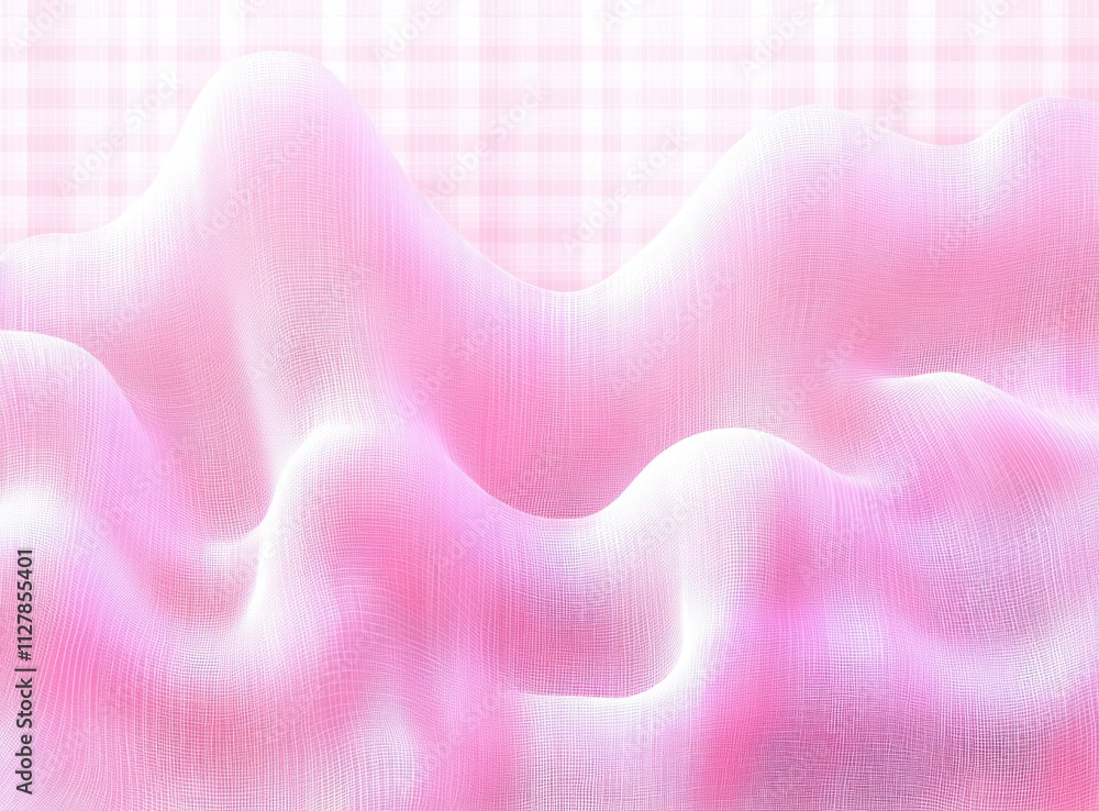 Poster pink whimsical checkered frame background