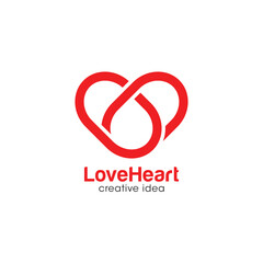 Creative Love and Care Logo Design Template
