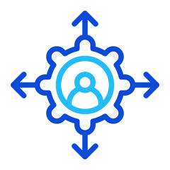 Decision Making duoline icon