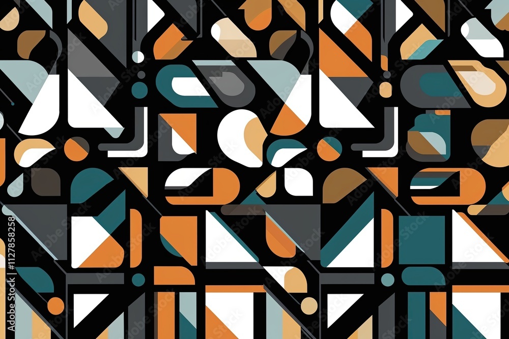 Poster bold urban design motif background with striking patterns