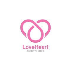 Creative Love and Care Logo Design Template
