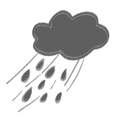 clouds with raindrops doodles art
