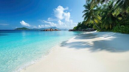 Countdown in the Seychelles, white sandy beaches, luxurious decor, and crystal-clear ocean views