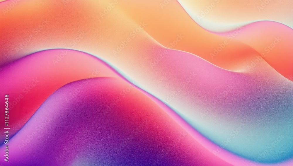Poster pastel gradient soft abstract patterns smooth curves minimalistic background design