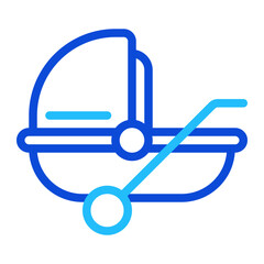 Baby Carriage duoline icon