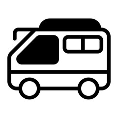 Traveling glyph icon