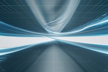 Abstract Flowing Curves and Grids: Immersive Technology Concept and Digital User Experience