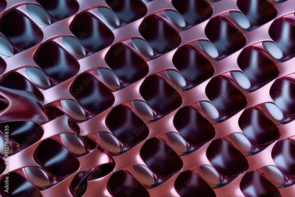 Poster breathtaking 3d lattice formation with elaborate glossy curves and gradient visual detail for backdr