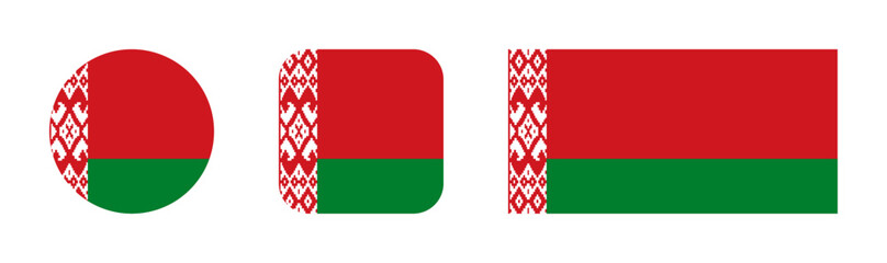 Belarus flag icon set