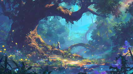 Obraz premium Enchanting Forest landscape