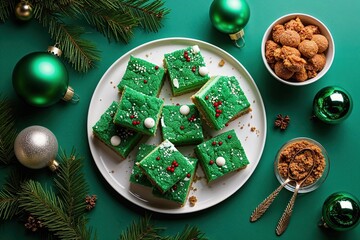 Emerald Delight Squares for Holiday Celebrations and Festive Gatherings