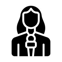 Obraz premium Journalist solid icon