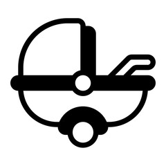 Baby Stroller glyph icon