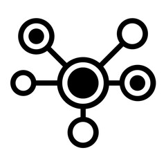 Molecule glyph icon