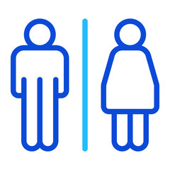 Toilet Signs duoline icon