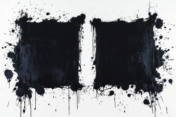 Black Ink Splash Framed Abstract Background Graphic Resource