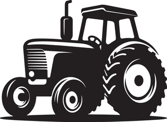 Tractor silhouette design vector art illustration