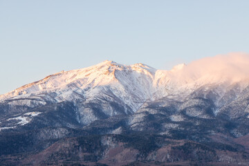 Snowy mountains of Japan