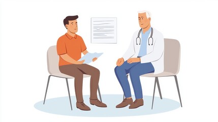 Professional Mental Health Guidance Session Between Therapist and Patient in Modern Office Setting