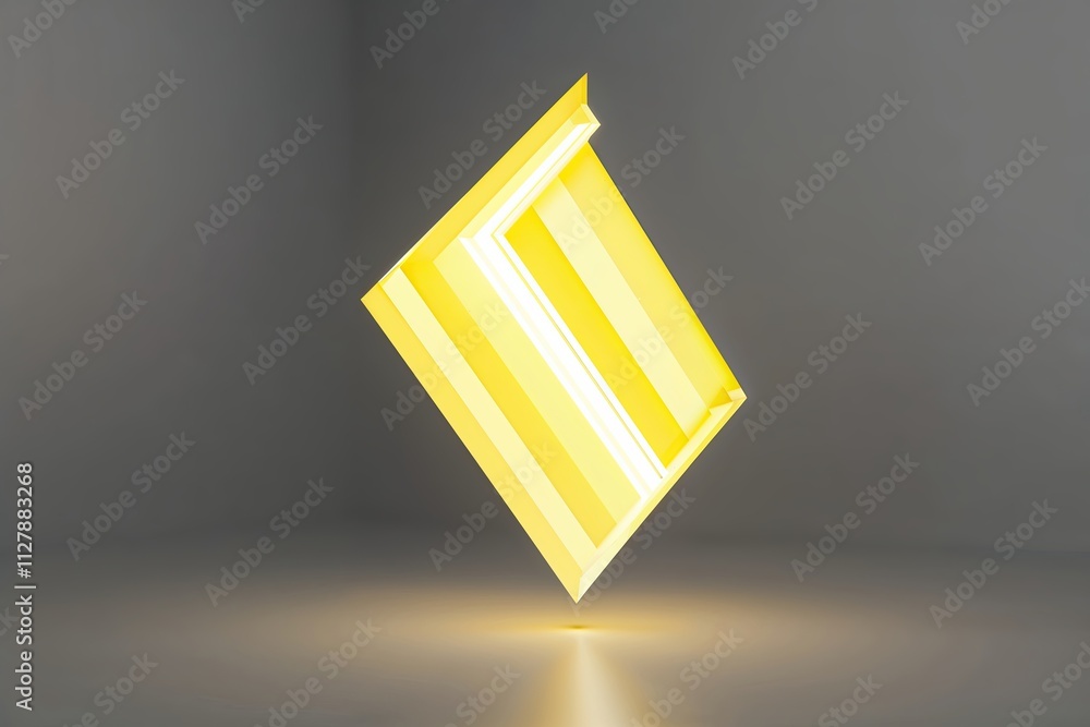 Poster vibrant 3d geometric model featuring dynamic lines and defined angles