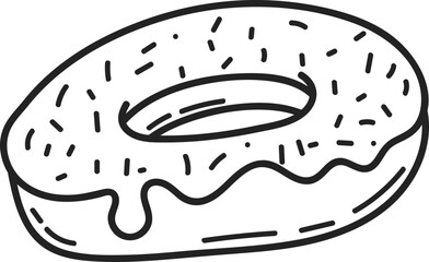 Donut Doodle food hand drawn illustration