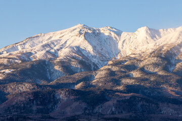 snow covered mountains