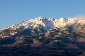 snow covered mountains