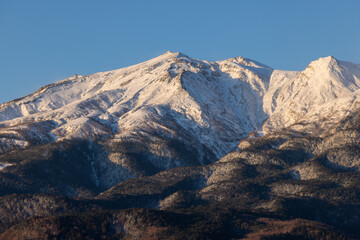 snow covered mountains