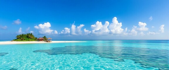 Fototapeta premium beach with palm trees