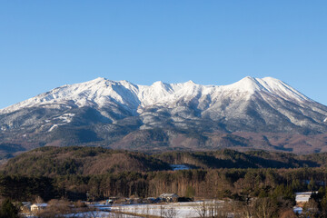 snow covered mountains