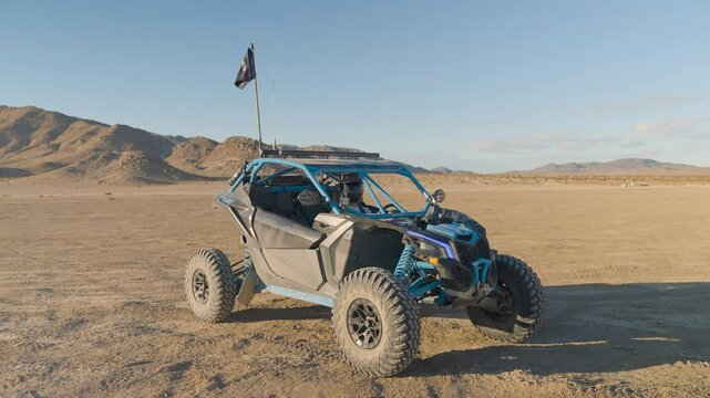 UTV offroad vehicle driving in the desert