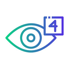 views Line Gradient Icon