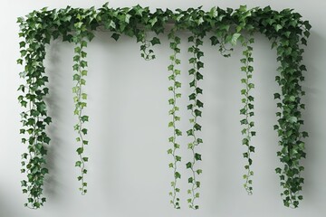 3D Climbing Ivy Plant on White Background for Interior Decor