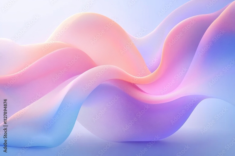 Poster soft flowing curves abstract background textured light elegant pastel colors