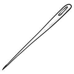 Sewing Needle Handdrawn Illustration