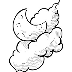 dream cloud handdrawn illustration
