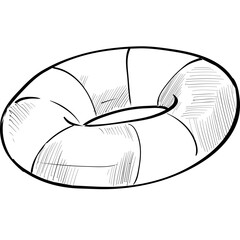 lifebuoy handdrawn illustration