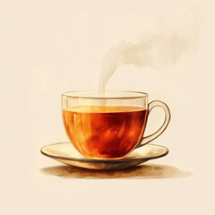 Tea illustration vector logo