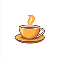Obraz premium Vector logo illustration cup of tea