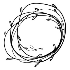 floral border handdrawn illustration