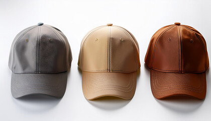 caps mockup on a white background