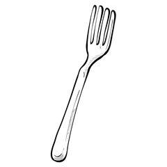 fork handdrawn illustration