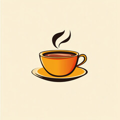 Obraz premium Vector logo illustration cup of tea