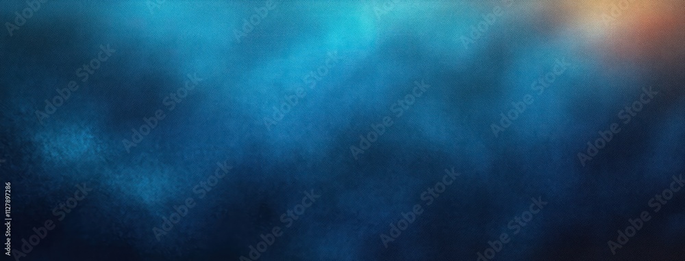 Poster Deep Blue and Teal Abstract Background with Textured Gradient and Soft Lighting