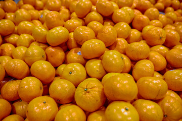 Full frame shot of orange in market