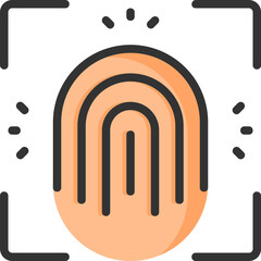 Cyber identity icon for fintech, financial, finance, banking, digital, innovation, security, money, bank, tech, cryptocurrency, blockchain and technology