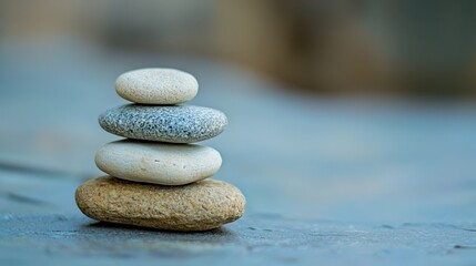 Calm Guided Wellness Therapy Session Focused on Mindfulness with Natural Elements and Tranquil Stones