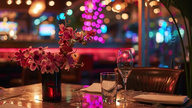 glass of champagne in the casino Video 4K