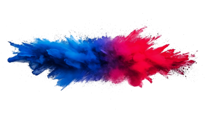 spray paint gradient from red to blue on a white paper background